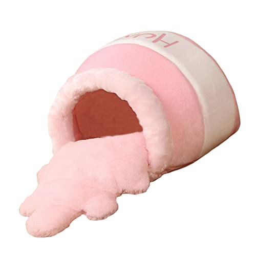 kowaku Honey Pot Haustierbett für Katzen, weiche Höhle, mit Matte, Rosa kowaku Honey Pot Haustierbett für Katzen, weiche Höhle, mit Matte, Rosa von kowaku