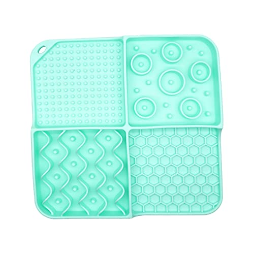 kowaku Hund Leckpad Leckmatte für Hunde und Katzen Hunde Leckerli-Pad Silikon Leckpad mit Saugnäpfen für Böden, Grün von kowaku