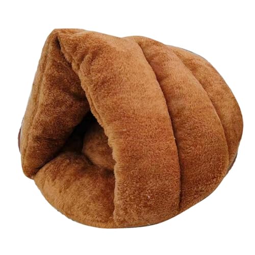 kowaku Hundebett in Hausschuh-Form, für Welpen, Zwinger, Haustierbett, Katzenschlafbett, waschbar, weiches Haustierzubehör, Katzennestkissen für Kätzchen, Kaninchen, Kaffee, 45 x 35 cm von kowaku