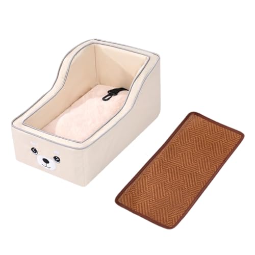 kowaku Hundesitz für Die Mittelkonsole mit Abnehmbarem Kissen Und Leine für Kleine Haustiere, Beige kowaku Hundesitz für Die Mittelkonsole mit Abnehmbarem Kissen Und Leine für Kleine Haustiere, Beige von kowaku