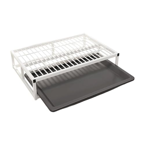 kowaku Hundetoilette Hundetoilette Trainingsschale Hundetoilette Welpen Urinmatte Indoor Gitterausführung Material PP Eisen für Hundehalter Wohnung, Weiß von kowaku