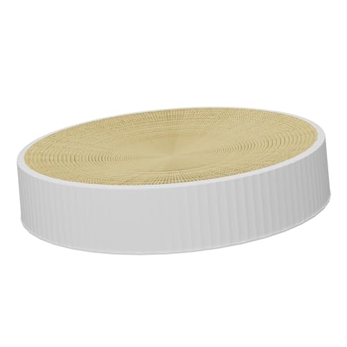 kowaku Indoor Cats Scratch Pad Cat Scratcher Cardboard Protect Sofa Floor Wellrugated Lounge Bed Durable for Small Medium Large Cats, white, L kowaku Indoor Cats Scratch Pad Cat Scratcher Cardboard Protect Sofa Floor Wellrugated Lounge Bed Durable for Small Medium Large Cats, white, L von kowaku