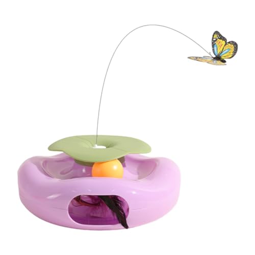 kowaku Interaktives Katzenspielzeug, Katzenspielzeug mit Federflatterndem Schmetterling für Hauskatzen und Kätzchen kowaku Interaktives Katzenspielzeug, Katzenspielzeug mit Federflatterndem Schmetterling für Hauskatzen und Kätzchen von kowaku