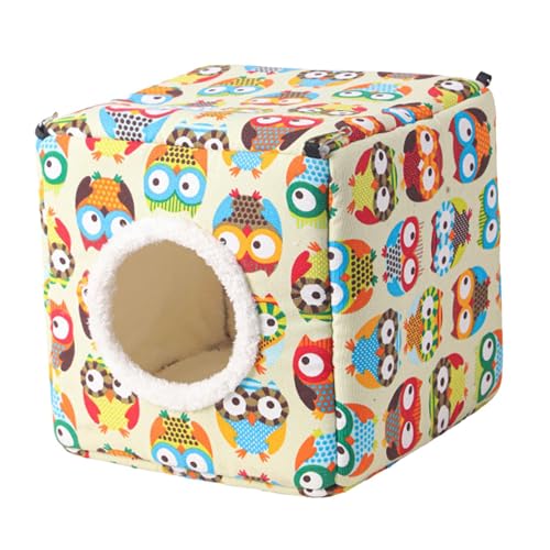 kowaku Kaninchen-Winterhaus, Hamster-Höhlenbett, Winter-warmes Käfigzubehör, Meerschweinchen-Bett, kleines Haustierhaus für Sugar Glider, groß kowaku Kaninchen-Winterhaus, Hamster-Höhlenbett, Winter-warmes Käfigzubehör, Meerschweinchen-Bett, kleines Haustierhaus für Sugar Glider, groß von kowaku