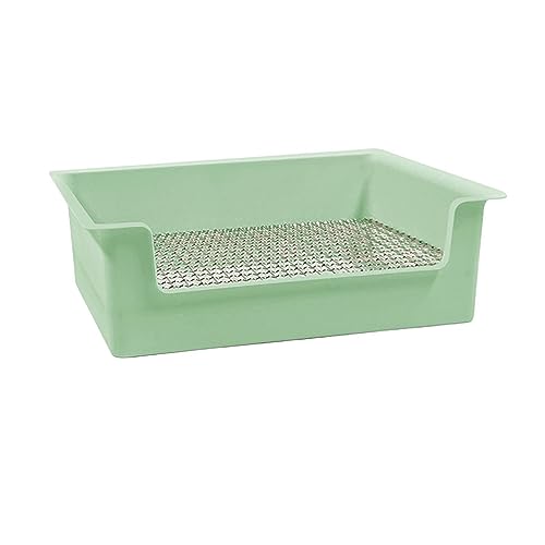 kowaku Kaninchentoilette, Haustiertoilette, Bettpfanne, leicht zu reinigen, spritzwassergeschützter Töpfchentrainer, Eck-Pipi-Pfannenschale für Frettchen, GRÜN kowaku Kaninchentoilette, Haustiertoilette, Bettpfanne, leicht zu reinigen, spritzwassergeschützter Töpfchentrainer, Eck-Pipi-Pfannenschale für Frettchen, GRÜN von kowaku