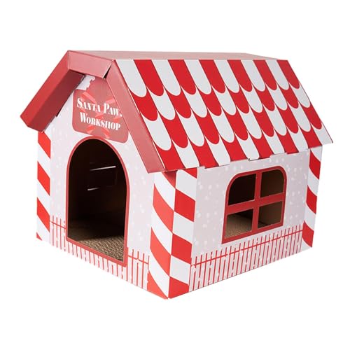 kowaku Katze Karton Haus Katzenkratzer Haus, Ferienhaus Dekoration, DIY Wellpappe Scratcher Box Kratzbrett für Hase, Geschenkbox kowaku Katze Karton Haus Katzenkratzer Haus, Ferienhaus Dekoration, DIY Wellpappe Scratcher Box Kratzbrett für Hase, Geschenkbox von kowaku