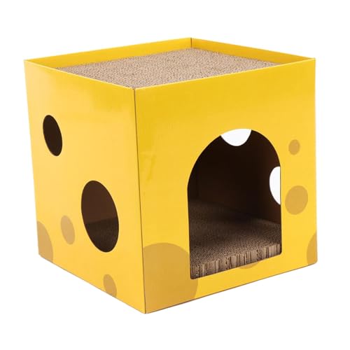 kowaku Katze Kratzen Karton Haus Kitty Condo Interaktive Anti Slip Boden Bunny Schleifen Krallen Schloss Karton Katze Scratcher, 35x35x35cm kowaku Katze Kratzen Karton Haus Kitty Condo Interaktive Anti Slip Boden Bunny Schleifen Krallen Schloss Karton Katze Scratcher, 35x35x35cm von kowaku