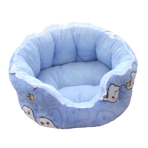 kowaku Katzenbett, Hundebetten, waschbar, zum Schlafen, selbstwärmend, für Katzen im Innenbereich, Herbst-Katzennest, Plüsch, für Hunde, Kätzchen, Welpen, Blau klein kowaku Katzenbett, Hundebetten, waschbar, zum Schlafen, selbstwärmend, für Katzen im Innenbereich, Herbst-Katzennest, Plüsch, für Hunde, Kätzchen, Welpen, Blau klein von kowaku