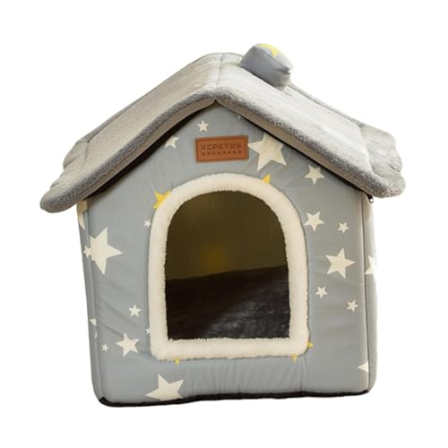 kowaku Katzenbett, halbgeschlossenes Hunde-Katzennest, waschbar, Schlummerfunktion, beruhigendes schlafendes Hundebett, Katzenhaus für Welpen, kleine Hunde, grau kowaku Katzenbett, halbgeschlossenes Hunde-Katzennest, waschbar, Schlummerfunktion, beruhigendes schlafendes Hundebett, Katzenhaus für Welpen, kleine Hunde, grau von kowaku