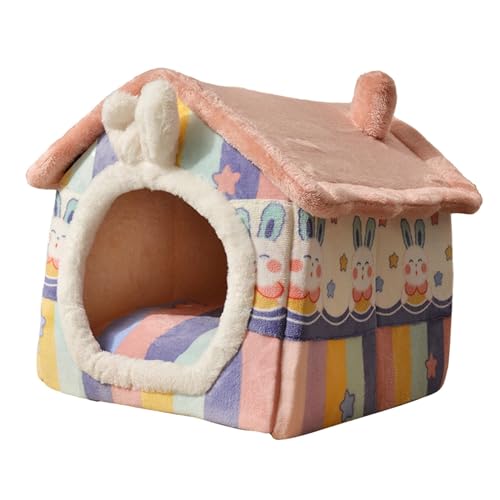 kowaku Katzenbett für Hauskatzen, Katzennest, beruhigend, mit abnehmbarem, waschbarem, gepolstertem Kissen, Hundebetten, Katzenhaus für Welpen, Katzen, S kowaku Katzenbett für Hauskatzen, Katzennest, beruhigend, mit abnehmbarem, waschbarem, gepolstertem Kissen, Hundebetten, Katzenhaus für Welpen, Katzen, S von kowaku