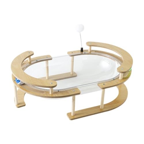 kowaku Katzenbett in Raumkapsel-Form, Hängematte, Aktivitätszentrum, erhöhter Holzständer, transparentes Kätzchennest für Kätzchen, Kätzchen kowaku Katzenbett in Raumkapsel-Form, Hängematte, Aktivitätszentrum, erhöhter Holzständer, transparentes Kätzchennest für Kätzchen, Kätzchen von kowaku