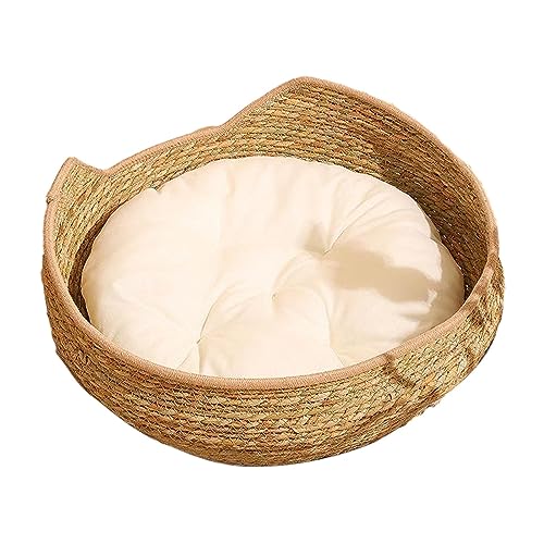 kowaku Katzenbettkorb, schützt Ihre verschleißfeste Sommerhütte, Schlafnest, Katzenkratzbett für Kaninchen für Indoor-Katzen, Kätzchen, Khaki, 48 cm kowaku Katzenbettkorb, schützt Ihre verschleißfeste Sommerhütte, Schlafnest, Katzenkratzbett für Kaninchen für Indoor-Katzen, Kätzchen, Khaki, 48 cm von kowaku
