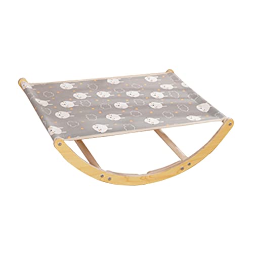 kowaku Katzenhängematte Bett, Holz Katzenbett Geeignet Haustier Ruhe Hängematte Waschbar, Abnehmbare Katzenmöbel, Katzen-Couch für kleine, mittelgroße Katzenmöbel, graues Muster kowaku Katzenhängematte Bett, Holz Katzenbett Geeignet Haustier Ruhe Hängematte Waschbar, Abnehmbare Katzenmöbel, Katzen-Couch für kleine, mittelgroße Katzenmöbel, graues Muster von kowaku