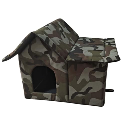kowaku Katzenhaus im Freien für Katzen und Hunde, Feral Pet Kennel Cave House, regensicheres Winterbett für streunende Katzen und Hunde, Welpenzelthaus für kowaku Katzenhaus im Freien für Katzen und Hunde, Feral Pet Kennel Cave House, regensicheres Winterbett für streunende Katzen und Hunde, Welpenzelthaus für von kowaku