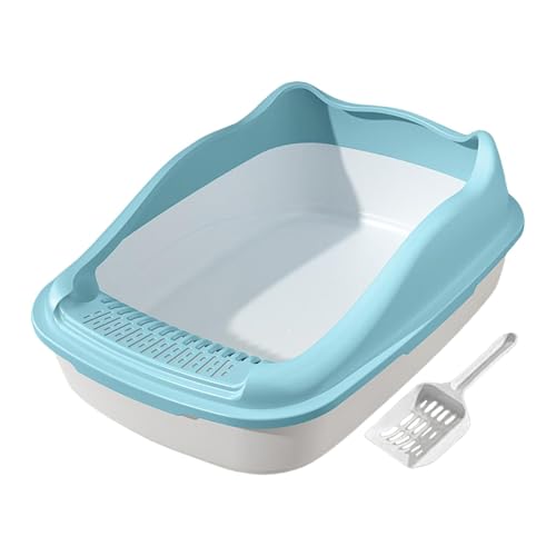 kowaku Katzenklo, Teilweise Geschlossen, Geräumig, für Kleine Haustiere, Leicht zu Reinigen, Kompakt, Blau kowaku Katzenklo, Teilweise Geschlossen, Geräumig, für Kleine Haustiere, Leicht zu Reinigen, Kompakt, Blau von kowaku