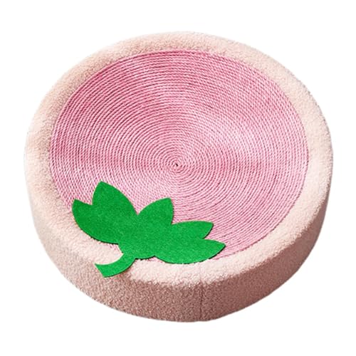 kowaku Katzenkratzbett, Sisal-Kratzbrett, gebogen, rutschfeste Unterseite, Kratzbrett, Katzenkratzunterlage für Kätzchen, Trainingsspielzeug, Erdbeere kowaku Katzenkratzbett, Sisal-Kratzbrett, gebogen, rutschfeste Unterseite, Kratzbrett, Katzenkratzunterlage für Kätzchen, Trainingsspielzeug, Erdbeere von kowaku