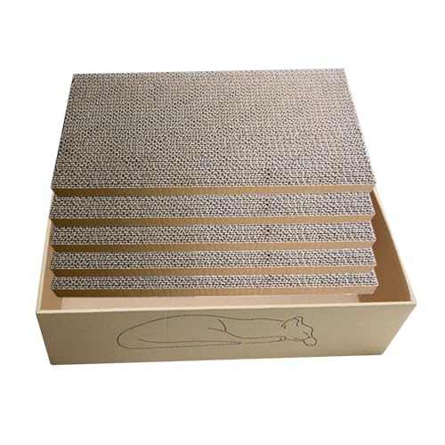 kowaku Katzenkratzbrett Aus Wellpappe, Katzenlounge für Kätzchen, Hauskatzen kowaku Katzenkratzbrett Aus Wellpappe, Katzenlounge für Kätzchen, Hauskatzen von kowaku