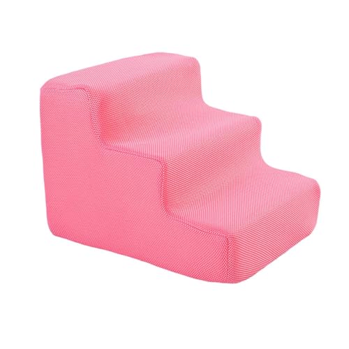 kowaku Katzenrampe, Haustiertreppe, rutschfest, ausgewogene Haustiertreppe, Hundetreppe für kleine Hunde und Katzen, hohe Betten, Couch, Klettern, Rosa, 3 Stufen kowaku Katzenrampe, Haustiertreppe, rutschfest, ausgewogene Haustiertreppe, Hundetreppe für kleine Hunde und Katzen, hohe Betten, Couch, Klettern, Rosa, 3 Stufen von kowaku