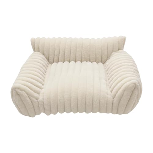 kowaku Katzensofa Haustiersofa Katzenbett Und Hundebett Aus Plüsch mit Abnehmbarem Bezug Und Rutschfestem Boden für Wohnzimmer Und Schlafzimmer, Weiß kowaku Katzensofa Haustiersofa Katzenbett Und Hundebett Aus Plüsch mit Abnehmbarem Bezug Und Rutschfestem Boden für Wohnzimmer Und Schlafzimmer, Weiß von kowaku