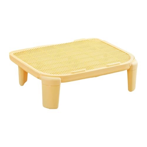kowaku Katzenstreu Rampe Als Und Streufangmatte Vorlegematte Doppelschichtig rutschfest Aus PP Material für Saubere Pfoten für Kätzchen Und, Gelb von kowaku