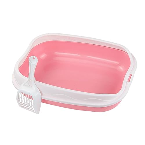 kowaku Katzentoilette, Kätzchen, Töpfchen, Pfanne, Katzensandkasten, einfache Installation, Katzentoilette, verhindert Sandaustritt, tiefe Toilette, offene Oberseite, rosa kowaku Katzentoilette, Kätzchen, Töpfchen, Pfanne, Katzensandkasten, einfache Installation, Katzentoilette, verhindert Sandaustritt, tiefe Toilette, offene Oberseite, rosa von kowaku