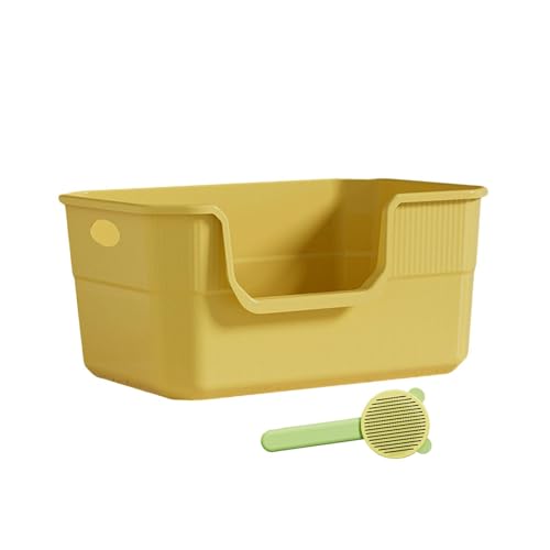 kowaku Katzentoilette, Kätzchentoilette, tragbar, leicht zu tragen, Sieb-Katzentoilette, Bettpfanne für kleine und große Katzen, alle Arten von Katzen, Gelb kowaku Katzentoilette, Kätzchentoilette, tragbar, leicht zu tragen, Sieb-Katzentoilette, Bettpfanne für kleine und große Katzen, alle Arten von Katzen, Gelb von kowaku