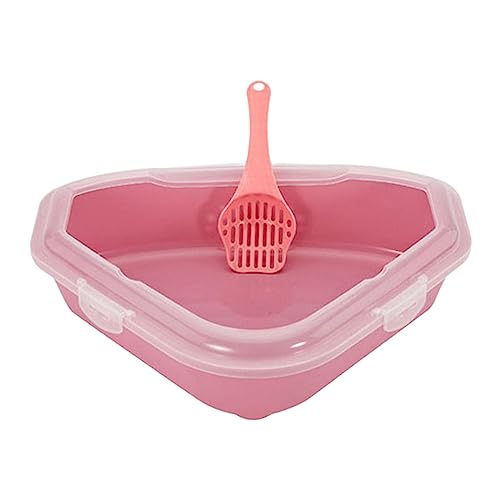 kowaku Katzentoilette, Katzentoilette, Katzensandschale, leicht zu reinigen, spritzwassergeschützt, flache Katzentoilette, Katzentöpfchen, ROSA kowaku Katzentoilette, Katzentoilette, Katzensandschale, leicht zu reinigen, spritzwassergeschützt, flache Katzentoilette, Katzentöpfchen, ROSA von kowaku