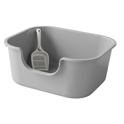 kowaku Katzentoilette, oben offen, für Kätzchen, leicht zu reinigen, Katzentoilette, Sandkasten, Grau kowaku Katzentoilette, oben offen, für Kätzchen, leicht zu reinigen, Katzentoilette, Sandkasten, Grau von kowaku