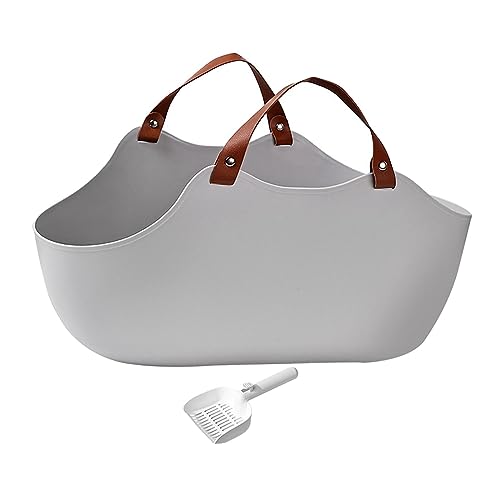 kowaku Katzentoilette, Toilette, Katzentoilette, spritzwassergeschützte Bettpfanne, oben offene Haustiertoilette, Katzenstreubehälter für kleine und, GRAU kowaku Katzentoilette, Toilette, Katzentoilette, spritzwassergeschützte Bettpfanne, oben offene Haustiertoilette, Katzenstreubehälter für kleine und, GRAU von kowaku