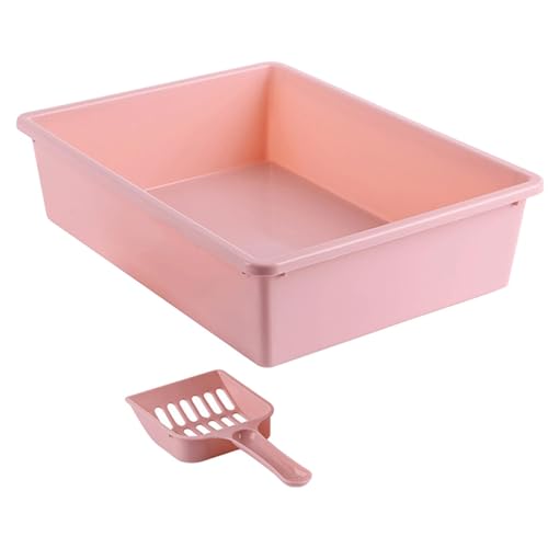 kowaku Katzentoilette, niedrige Katzentoilette, hohe Katzentoiletten mit hohen Seiten für Hauskatzen, Katzentoilette für Kleintiere, ROSA kowaku Katzentoilette, niedrige Katzentoilette, hohe Katzentoiletten mit hohen Seiten für Hauskatzen, Katzentoilette für Kleintiere, ROSA von kowaku