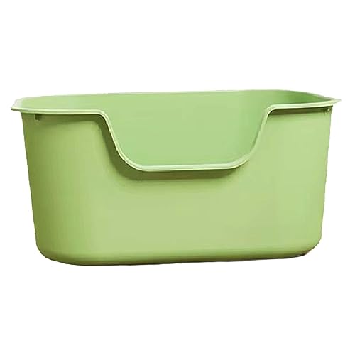 kowaku Katzentoilette, offene Oberseite, Haustiertoilette mit hoher Seite, Kätzchentoilette, langlebiger Sandkasten, Behälter, Katzentoilette, Katzentoilette für Indoor-Katzen, Grün kowaku Katzentoilette, offene Oberseite, Haustiertoilette mit hoher Seite, Kätzchentoilette, langlebiger Sandkasten, Behälter, Katzentoilette, Katzentoilette für Indoor-Katzen, Grün von kowaku