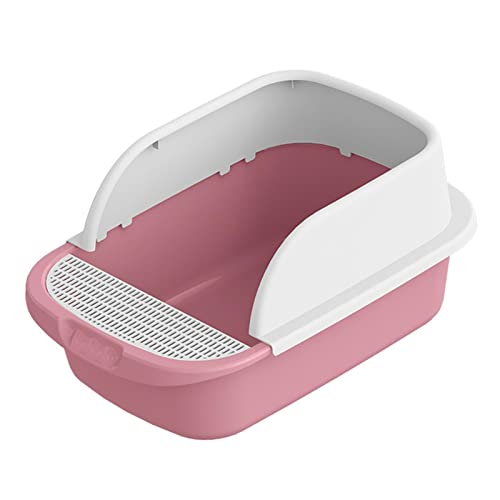 kowaku Katzentoilette für Haustiere, Töpfchen-WC, Katzen-Sandkasten, halbgeschlossen, spritzwassergeschützt, leicht zu reinigen, kein Geruch für mittelgroße und große Katzen, Rosa kowaku Katzentoilette für Haustiere, Töpfchen-WC, Katzen-Sandkasten, halbgeschlossen, spritzwassergeschützt, leicht zu reinigen, kein Geruch für mittelgroße und große Katzen, Rosa von kowaku