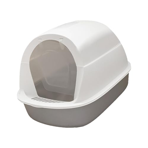 kowaku Katzentoilette mit Deckel mit Deckel Katzensandkasten Haustierbedarf Katzentoilette abnehmbare Haustiertoilette für Kaninchen, mittelgroße und große Katzen, grau kowaku Katzentoilette mit Deckel mit Deckel Katzensandkasten Haustierbedarf Katzentoilette abnehmbare Haustiertoilette für Kaninchen, mittelgroße und große Katzen, grau von kowaku