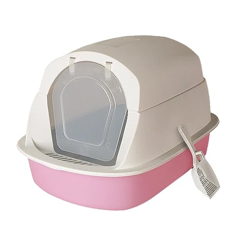 kowaku Katzentoilette mit Deckel und Katzentoilette mit Deckel, vollständig geschlossene Katzentoilette, abnehmbar, leicht zu reinigen, mit Tür, tragbares Kätzchen-Töpfchen, Rosa kowaku Katzentoilette mit Deckel und Katzentoilette mit Deckel, vollständig geschlossene Katzentoilette, abnehmbar, leicht zu reinigen, mit Tür, tragbares Kätzchen-Töpfchen, Rosa von kowaku