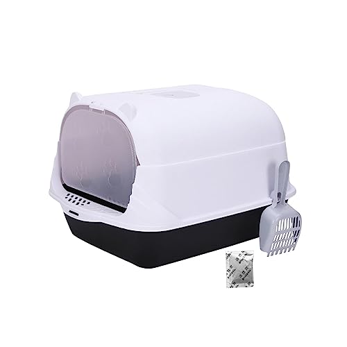 kowaku Katzentoilette mit Kapuze, vollständig geschlossene Katzentoilette für alle Arten von Katzenstreu, spritzwassergeschützte Haustiertoilette, leicht zu, Schwarz kowaku Katzentoilette mit Kapuze, vollständig geschlossene Katzentoilette für alle Arten von Katzenstreu, spritzwassergeschützte Haustiertoilette, leicht zu, Schwarz von kowaku