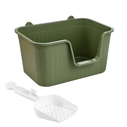 kowaku Katzentoilette mit Schaufel, Oben offene Haustiertoilette, Kätzchen-Toilettentoilette, spritzwassergeschützte Katzentoilette zum Erhöhen, grünes L kowaku Katzentoilette mit Schaufel, Oben offene Haustiertoilette, Kätzchen-Toilettentoilette, spritzwassergeschützte Katzentoilette zum Erhöhen, grünes L von kowaku