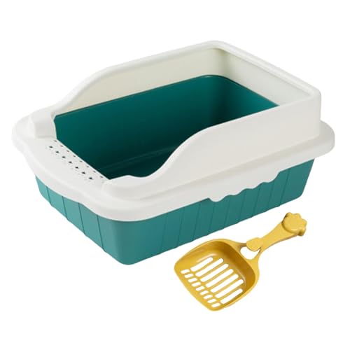 kowaku Katzentoilette mit Streusieblöffel, Bettpfanne, Toilette, Sandkasten, Behälter, Katzentoilette, Pfanne, Töpfchen, Toilette für Häschen, Grün L 50x35x18cm kowaku Katzentoilette mit Streusieblöffel, Bettpfanne, Toilette, Sandkasten, Behälter, Katzentoilette, Pfanne, Töpfchen, Toilette für Häschen, Grün L 50x35x18cm von kowaku