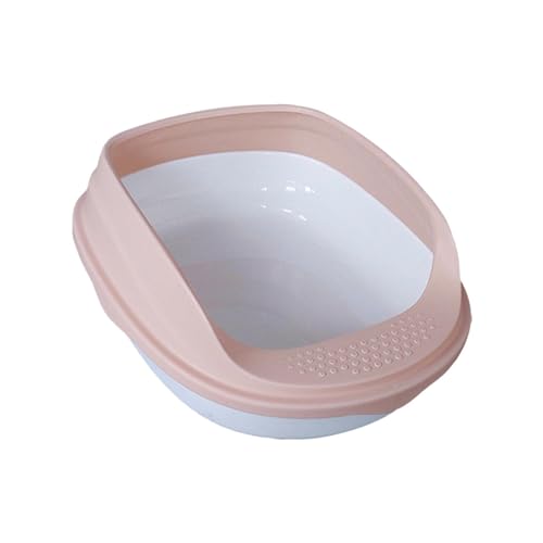 kowaku Katzentoilette mit hohen Seiten, Kätzchen-Töpfchen, Käfig, große Pfanne für Indoor-Katzen, Hellrosa, 45 cm kowaku Katzentoilette mit hohen Seiten, Kätzchen-Töpfchen, Käfig, große Pfanne für Indoor-Katzen, Hellrosa, 45 cm von kowaku