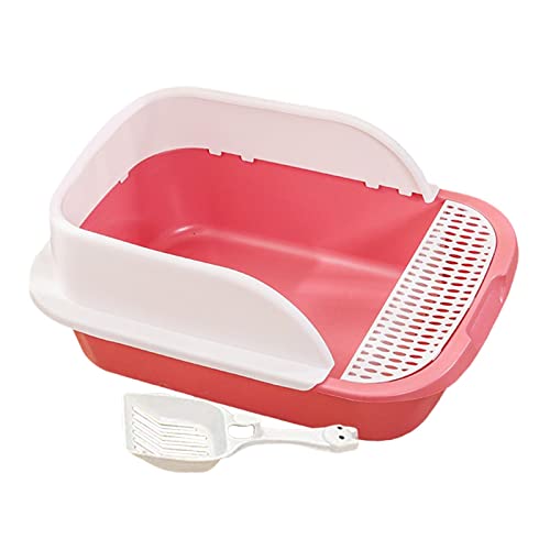 kowaku Katzentoilette mit offenem Deckel, leicht zu reinigen, mit Rahmen, Katzentoilette, Rosa, Größe M kowaku Katzentoilette mit offenem Deckel, leicht zu reinigen, mit Rahmen, Katzentoilette, Rosa, Größe M von kowaku
