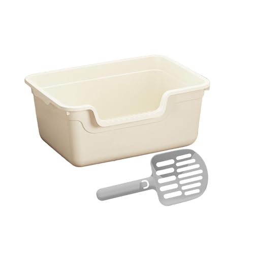 kowaku Katzentoilette mit offener Oberseite, Katzentoilette für Haustiere, Sandkasten mit hohen Seiten, Bettpfanne, Katzentoilette für offenes Katzenklo, WEISS kowaku Katzentoilette mit offener Oberseite, Katzentoilette für Haustiere, Sandkasten mit hohen Seiten, Bettpfanne, Katzentoilette für offenes Katzenklo, WEISS von kowaku