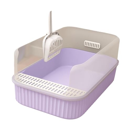 kowaku Katzentoilette mit offener Oberseite, halb geschlossene hohe Seiten, Haustierzubehör, abnehmbar mit Katzenstreu, Spaten, Katzentöpfchen, Violett kowaku Katzentoilette mit offener Oberseite, halb geschlossene hohe Seiten, Haustierzubehör, abnehmbar mit Katzenstreu, Spaten, Katzentöpfchen, Violett von kowaku