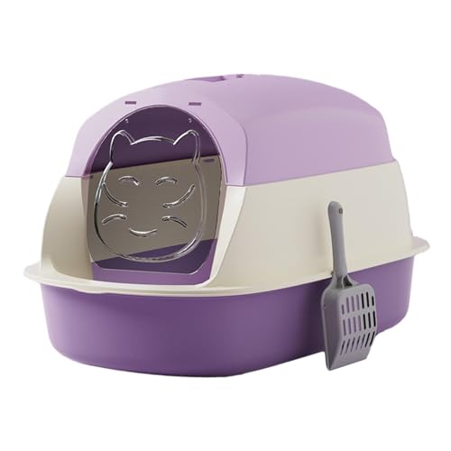 kowaku Katzentoiletten mit Kapuze, Haustiertoilette mit Kapuze, vollständig geschlossene Katzentoilette, große Katzentoiletten, violett kowaku Katzentoiletten mit Kapuze, Haustiertoilette mit Kapuze, vollständig geschlossene Katzentoilette, große Katzentoiletten, violett von kowaku