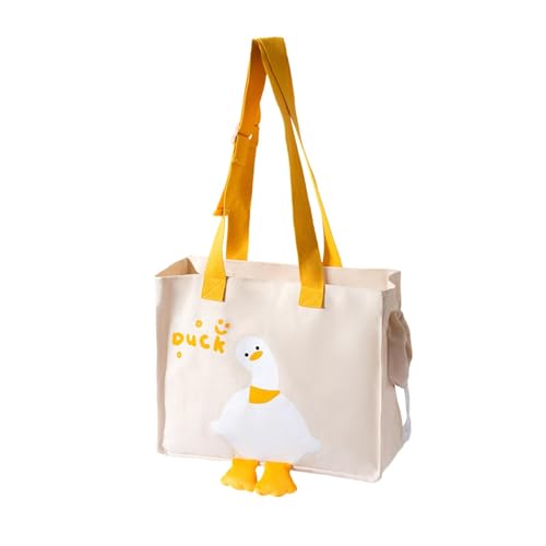 kowaku Katzentragetasche, Haustiertragetasche, Rucksack, Katzen-Canvas-Handtasche, Katzentragetasche für Ausflüge, Weiß von kowaku