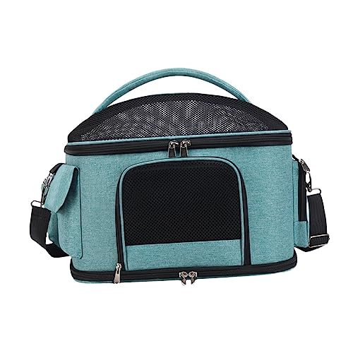 kowaku Katzentragetasche, Hundetragetasche, belüftete Netztasche, Reisetasche mit weichem Seitenreißverschluss, Haustiertragetasche, Katzentransporttasche, GRÜN kowaku Katzentragetasche, Hundetragetasche, belüftete Netztasche, Reisetasche mit weichem Seitenreißverschluss, Haustiertragetasche, Katzentransporttasche, GRÜN von kowaku