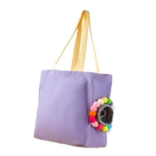 kowaku Katzentragetasche, weiche Handtasche, Haustiertasche, Haustier-Umhängetasche für Welpen, Kätzchen, kleine Hunde, Katzen, violett, m von kowaku
