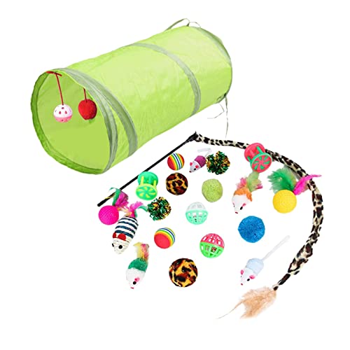 kowaku Katzentunnel-Spielzeug, Mäuse, Mäuse, Bälle, Durchgang, Tunnel, Spielzeug, 21 Stück kowaku Katzentunnel-Spielzeug, Mäuse, Mäuse, Bälle, Durchgang, Tunnel, Spielzeug, 21 Stück von kowaku