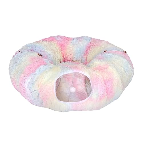 kowaku Katzentunnelbett, Katzenhöhle, Röhre, zusammenklappbar, multifunktional, Katzenspielzeug, weich, tragbar, Hundebett, Haustierbett, Katzenhaus für, Bunt kowaku Katzentunnelbett, Katzenhöhle, Röhre, zusammenklappbar, multifunktional, Katzenspielzeug, weich, tragbar, Hundebett, Haustierbett, Katzenhaus für, Bunt von kowaku