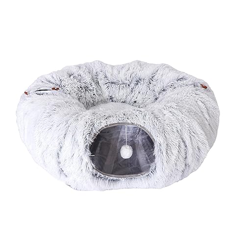 kowaku Katzentunnelbett, Katzenhöhle, Röhre, zusammenklappbar, multifunktional, Katzenspielzeug, weich, tragbar, Hundebett, Haustierbett, Katzenhaus für, GRAU kowaku Katzentunnelbett, Katzenhöhle, Röhre, zusammenklappbar, multifunktional, Katzenspielzeug, weich, tragbar, Hundebett, Haustierbett, Katzenhaus für, GRAU von kowaku