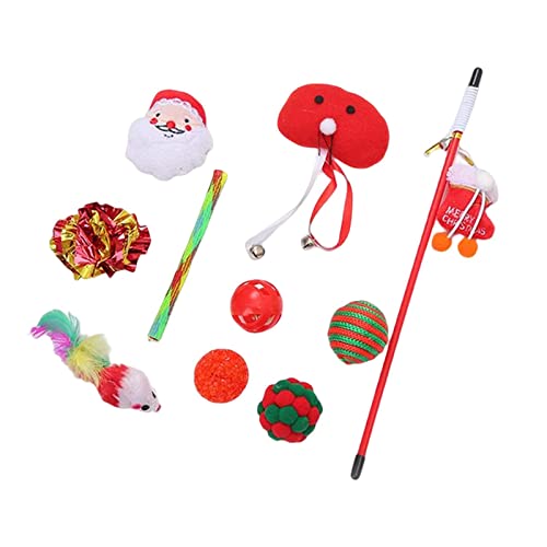 kowaku Kleines interaktives Katzenspielzeug, Weihnachtsfedern, Plüsch, für Kätzchen, Haustiere, Aktivität, Kätzchen, Chase, Training, Socken kowaku Kleines interaktives Katzenspielzeug, Weihnachtsfedern, Plüsch, für Kätzchen, Haustiere, Aktivität, Kätzchen, Chase, Training, Socken von kowaku