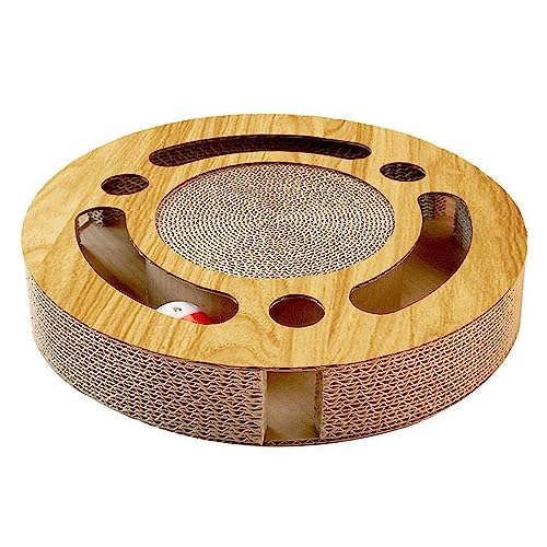 kowaku Kratzbrett für Katzen, Wellpappe, Kratzbrett, Bälle, Spielzeug, langlebig, rund, vielseitig einsetzbar, umweltfreundlich für Katzen im Innenbereich kowaku Kratzbrett für Katzen, Wellpappe, Kratzbrett, Bälle, Spielzeug, langlebig, rund, vielseitig einsetzbar, umweltfreundlich für Katzen im Innenbereich von kowaku